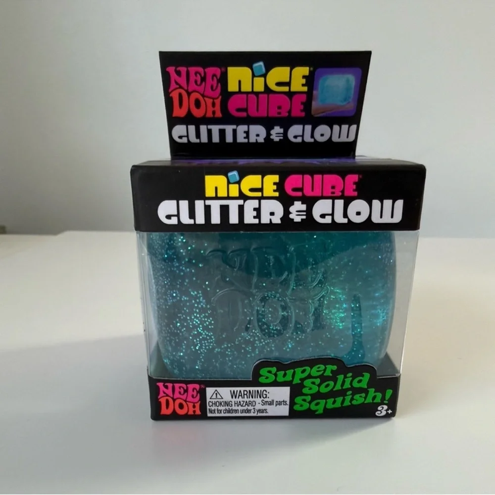 Needoh Blue Nice Cube Glitter & Glow - Picture 2 of 3